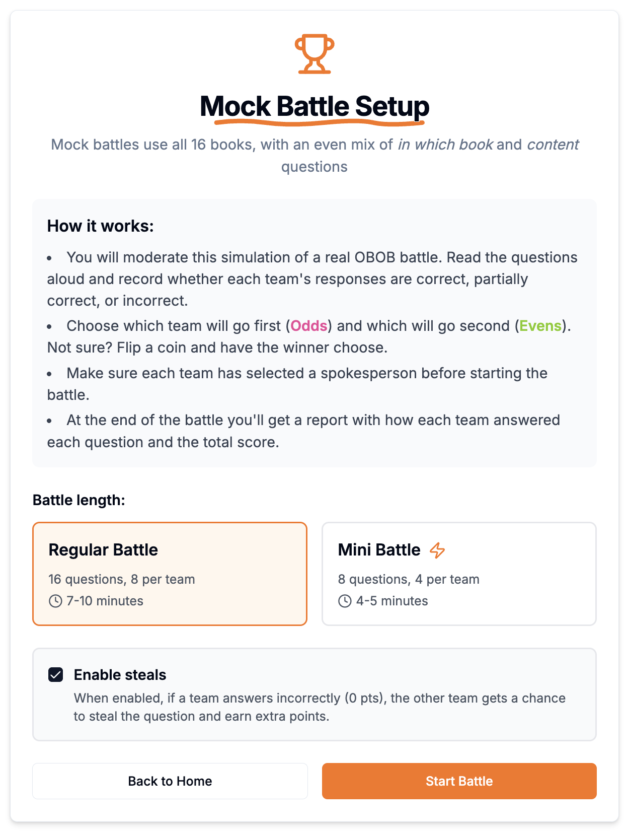 Mock battle in progress